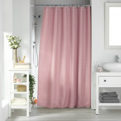 Κουρτίνα μπάνιου μονόχρωμη με κρίκους 180x200cm 100% polyester Pink