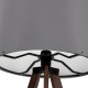 Φωτιστικό δαπέδου "CAPRICCIO" E27 από ξύλο/ύφασμα σε χρώμα σκούρο καρυδί/γκρι Φ38x140 Φωτιστικά Δαπέδου
