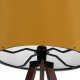 Φωτιστικό δαπέδου "CAPRICCIO" E27 από ξύλο/ύφασμα σε χρώμα σκούρο καρυδί/κίτρινο Φ38x140 Φωτιστικά Δαπέδου