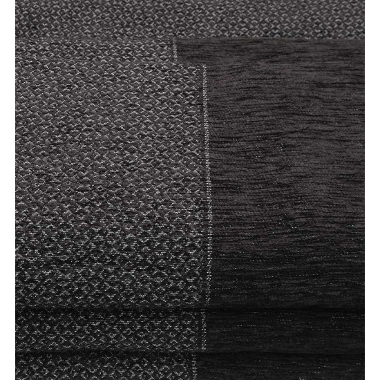 Sunshine Ριχτάρι Σενίλ Frame 2 Black Τετραθέσιου Καναπέ (180x340cm) Ριχτάρια