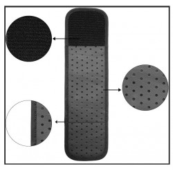 Αντιστατικό Βραχιόλι Γείωσης (32x9 cm) – Carbon Leather με Διαπνέουσες Οπές Ρυθμιζόμενο Μέγεθος και Καλώδιο