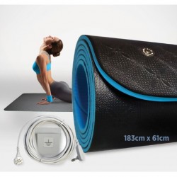 ESD Earthing Yoga Mat (181x61x0,5cm) – Carbon Leather & TPE Foam, Αντιστατικό & Γειωμένο Στρώμα Γιόγκα με Θήκη και Καλώδιο