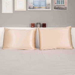 Σετ Μεταξωτές Μαξιλαροθήκες Mulberry Silk Warm Ivory 50x70εκ. 6A 22MM (2τμχ)