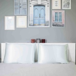 Σετ Μεταξωτές Μαξιλαροθήκες Mulberry Silk Light Mint 50x70εκ. 6A 22MM (2τμχ)