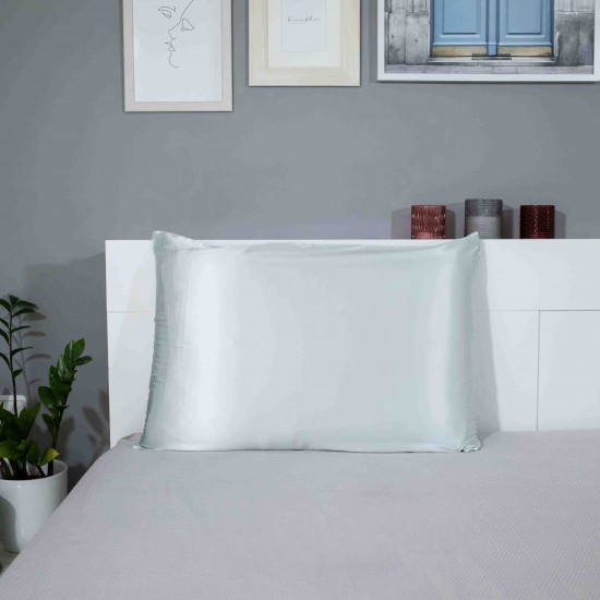 Μεταξωτή Μαξιλαροθήκη Mulberry Silk Light Mint 50x70εκ. 6A 22MM 