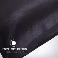 Μεταξωτή Μαξιλαροθήκη Mulberry Silk Black 50x70εκ. 6A 22MM