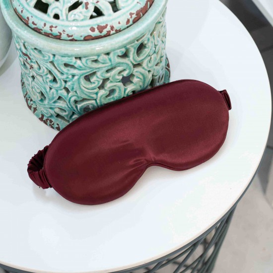 Burgyndy Μεταξωτή Μάσκα Ύπνου 6A 22MM Μεταξωτές Μάσκες Ύπνου