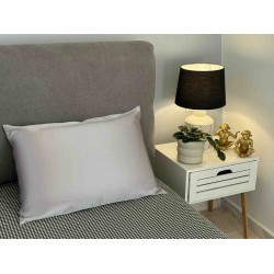 Μεταξωτή Μαξιλαροθήκη Mulberry Silk Silver Grey 50x70εκ. 6A 22MM
