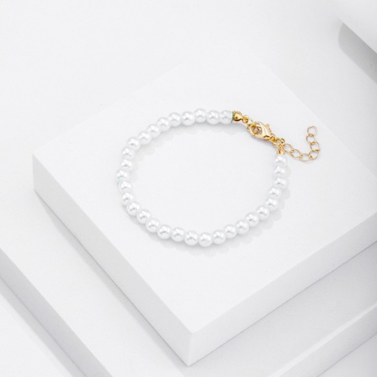 White Pearl Bracelet Βραχιόλια Χεριού