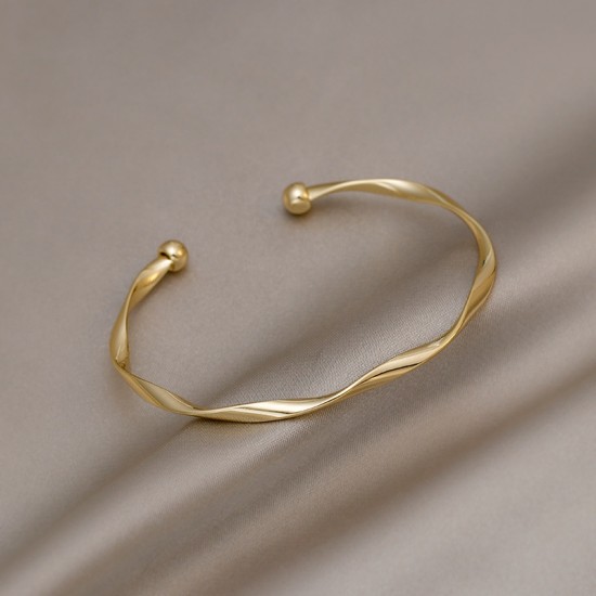 Wavy Gold Adjstable Bracelet Βραχιόλια Χεριού