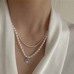 Water Drop Pearl Necklace